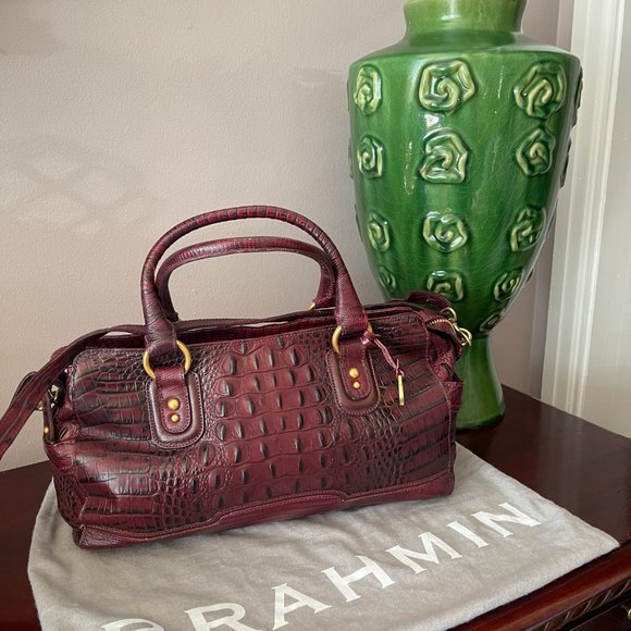 Brahmin Satchel w/ Checkbook Vintage - Picture 2 of 6